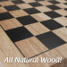 All Natural Wood 2-in-1 Checkers and Tic-Tac-Toe Set