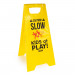 Slow Children Playing High-Visibility Floor Stand