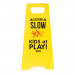 Slow Children Playing High-Visibility Floor Stand