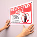 Restricted Area - Do Not Enter Sign 18" x 12"