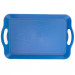 Small Textured Cafeteria Tray with Handles, Blue