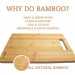 Natural Bamboo 3 Piece Cutting Board Set