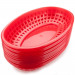 12 Large Red Plastic Food Baskets