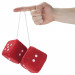 Pair of Red 3in Hanging Fuzzy Dice