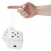 Pair of White 3in Hanging Fuzzy Dice
