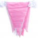 Pink & White 100 Foot Pennant Stringer with 48 Flags