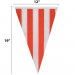 100 Foot Pennant Banner, Red & White Stripe