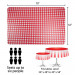 Red and White Vinyl Table Cloth with Flannel Backing