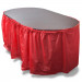 14-foot Red Reusable Plastic Table Skirt, Extends up to 20ft