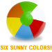 36" Six-Color Beach Ball