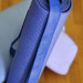 Blue 8' Cotton Yoga Strap with Metal D-Ring