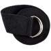 Black 10' Extra-Long Cotton Yoga Strap with Metal D-Ring