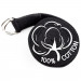 Black 10' Extra-Long Cotton Yoga Strap with Metal D-Ring