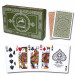 Modiano Club Plastic Playing Cards, Green/Brown, Bridge Size, Regular Index