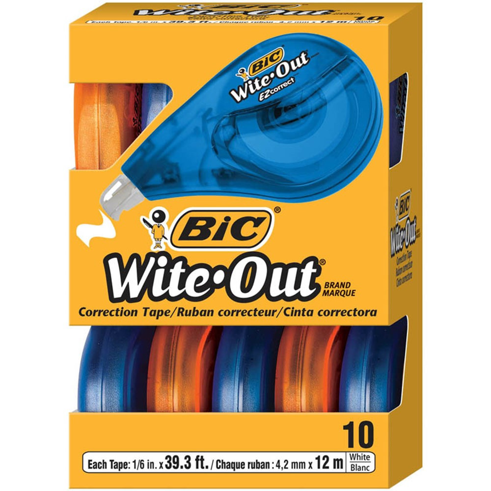 Wite-Out Brand EZ Correct Correction Tape, Pack of 10 - BICWOTAP10, Bic  Usa Inc