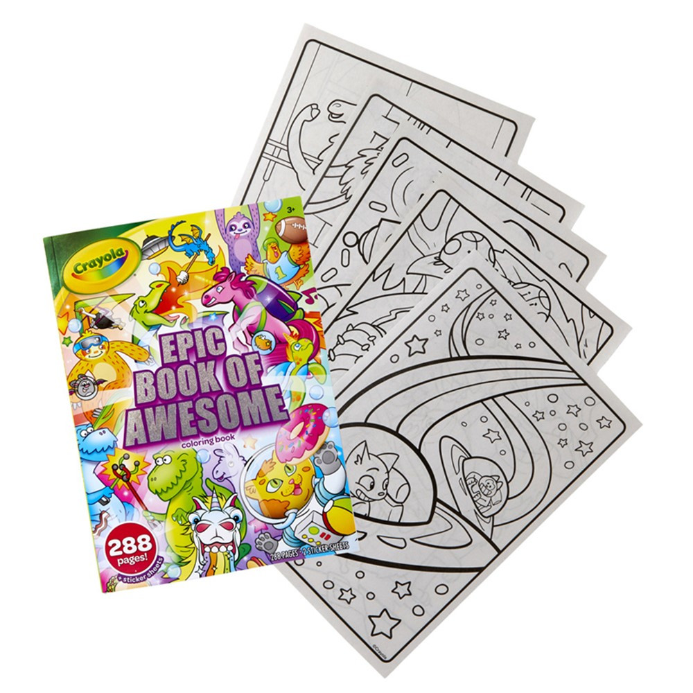 Epic Book of Awesome 288-Page Coloring Book - BIN40585 | Crayola Llc