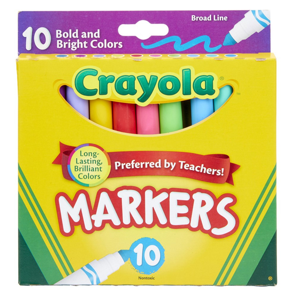 Crayola Classic Broad Line Markers - 10 Piece Set