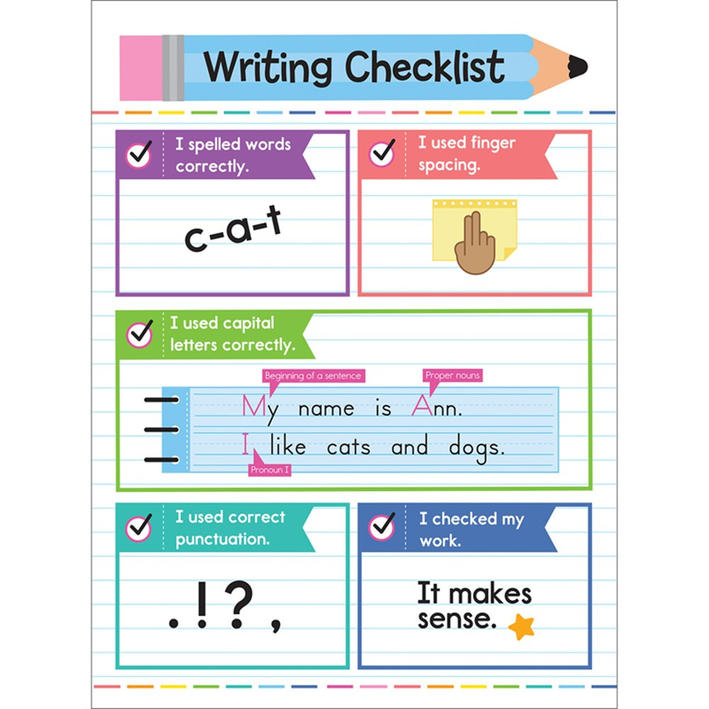writing checklist grade 1