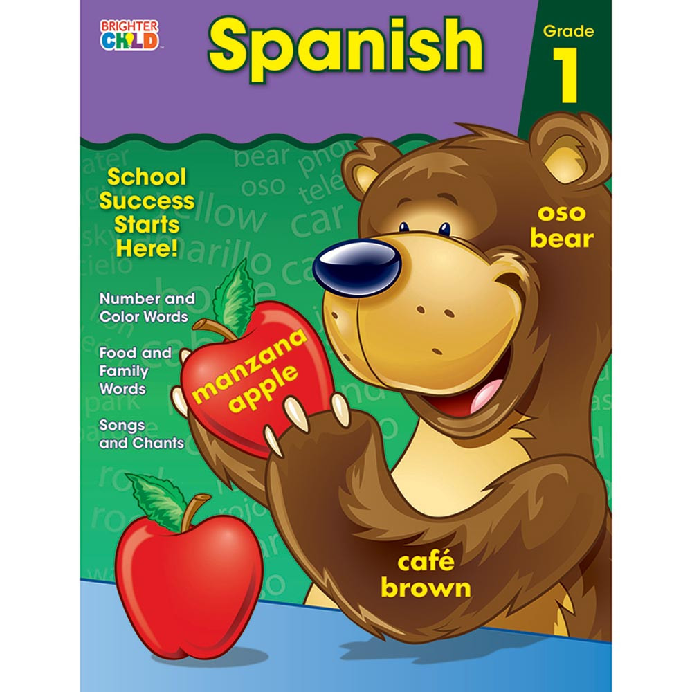 Spanish Workbook Grade 1 CD 704885 Carson Dellosa