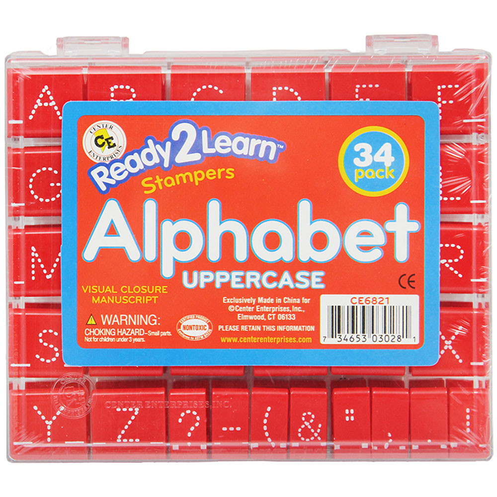 Alphabet Stamps - Lowercase - Small - Set Of 34