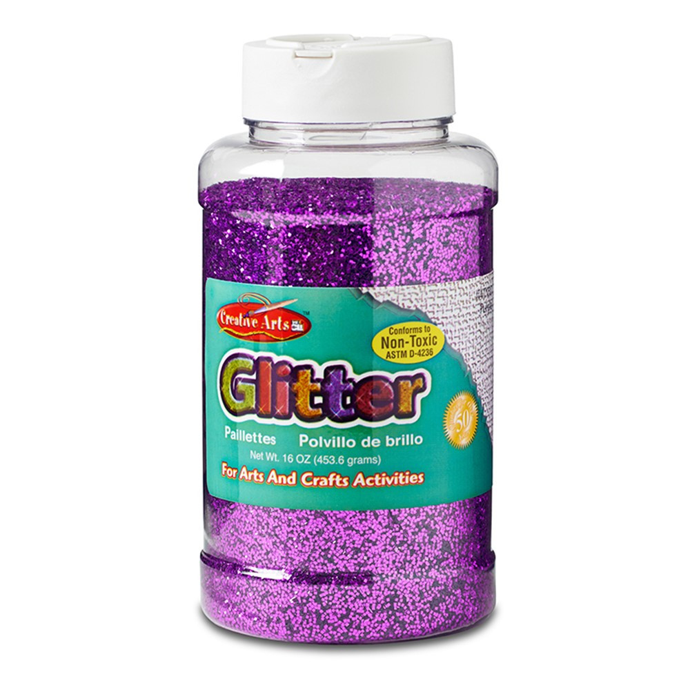 Spectra Non-Toxic Glitter Crystal, 1 lb Jar, Clear