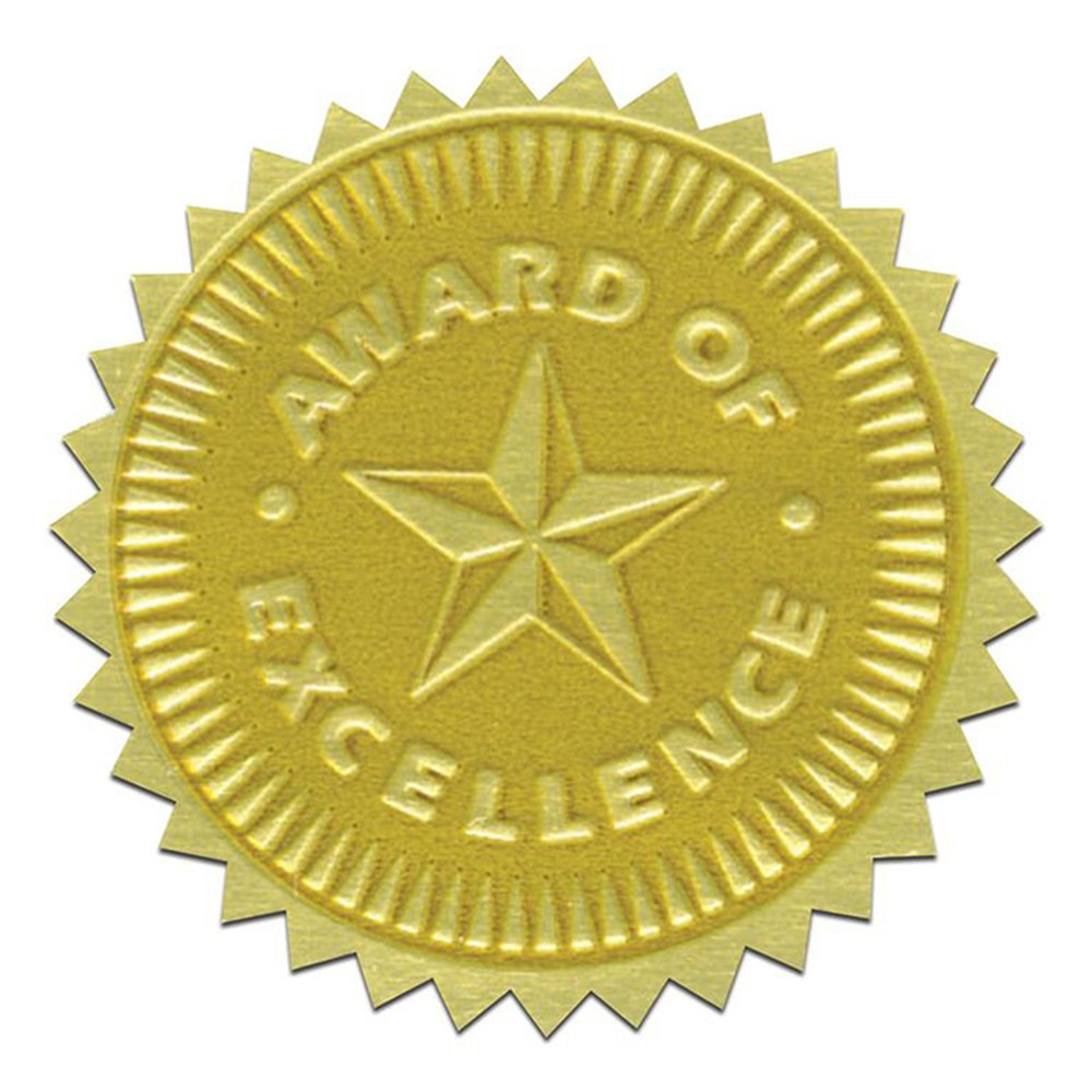 Gold Foil Embossed Seals Award Of Excellence H Va373 Flipside Awards