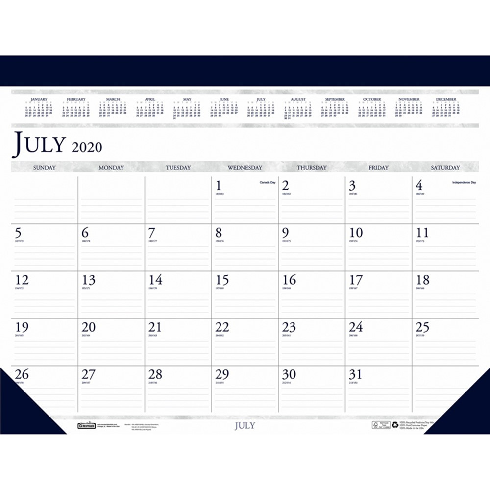 Academic Desk Pad HOD155HD House Of Doolittle Calendars