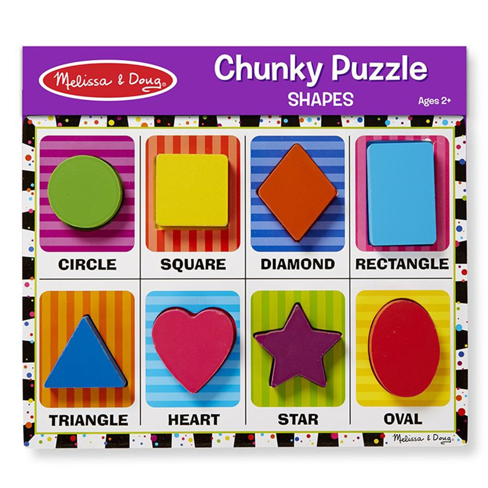 Shapes Chunky Puzzle 9 X 12 8 Pieces Lci3730 Melissa And Doug