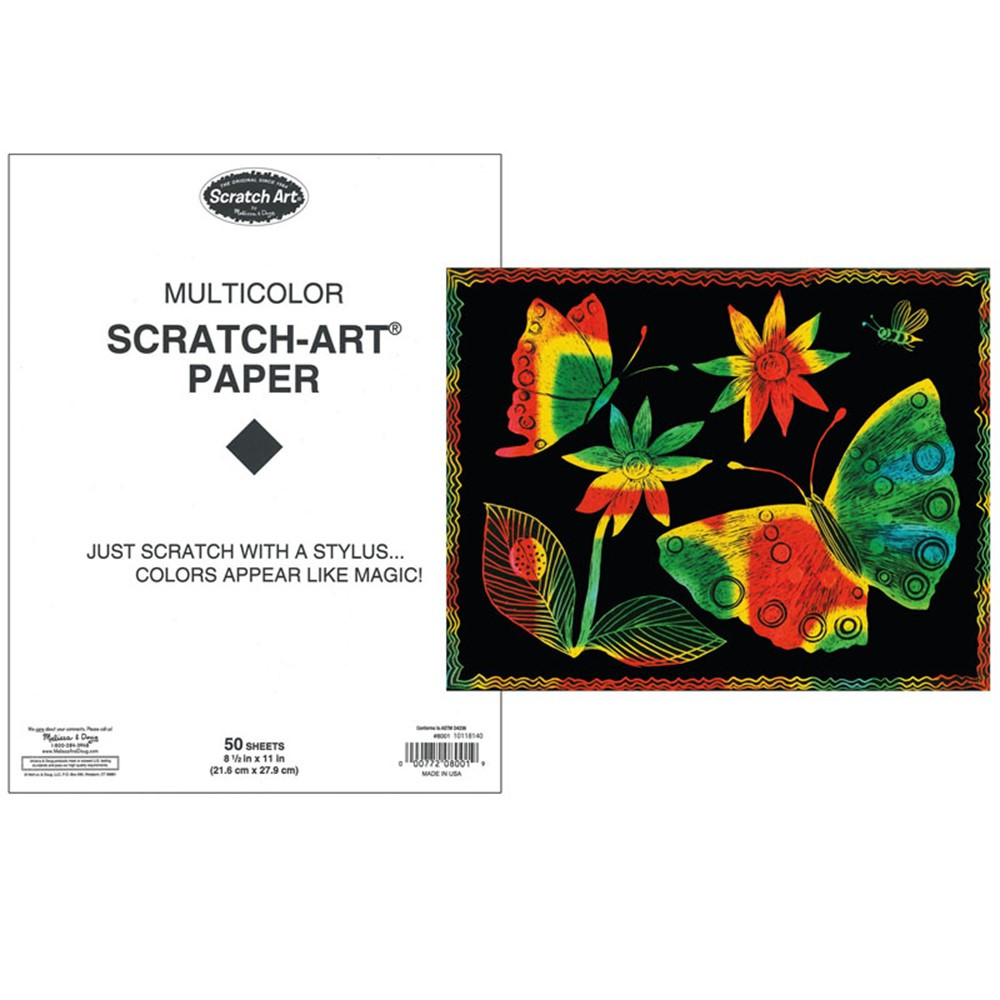 Melissa & Doug® Metallic Foil Scratch-Art® Paper, 50 sheets (1