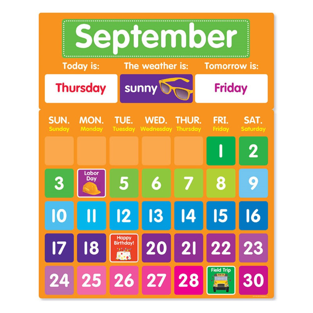 Color Your Classroom Calendar Bulletin Board SC812780 Scholastic