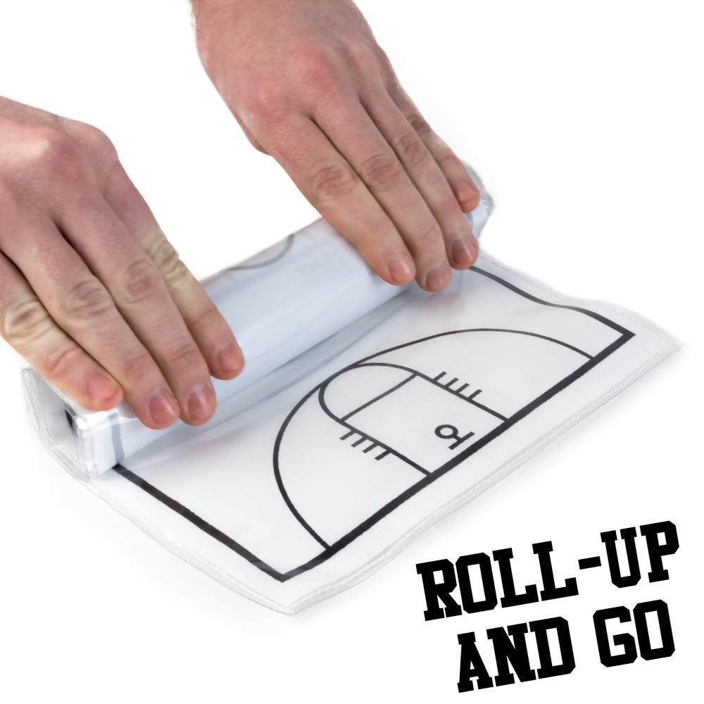 Brybelly SCOA-405 Magnetic Roll-Up Clipboard- Basketball