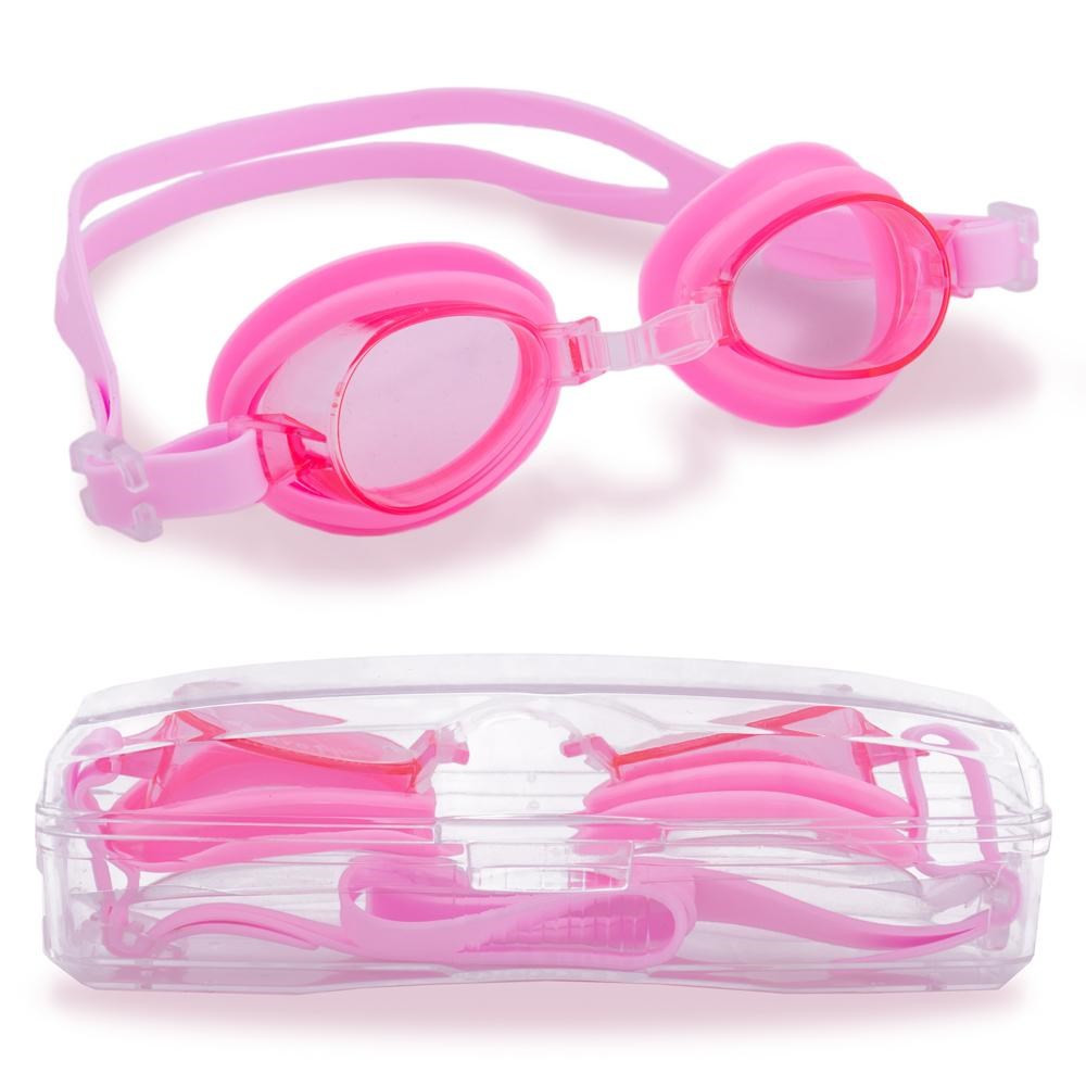 Kids Swim Goggles & Case, Pink | SSWI-101