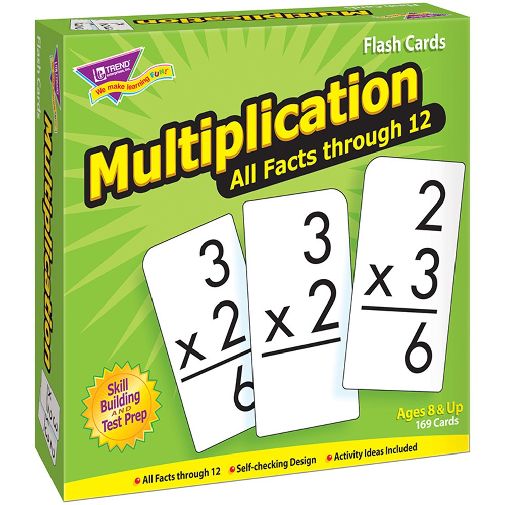 Multiplication Facts 0 12 Flash Cards