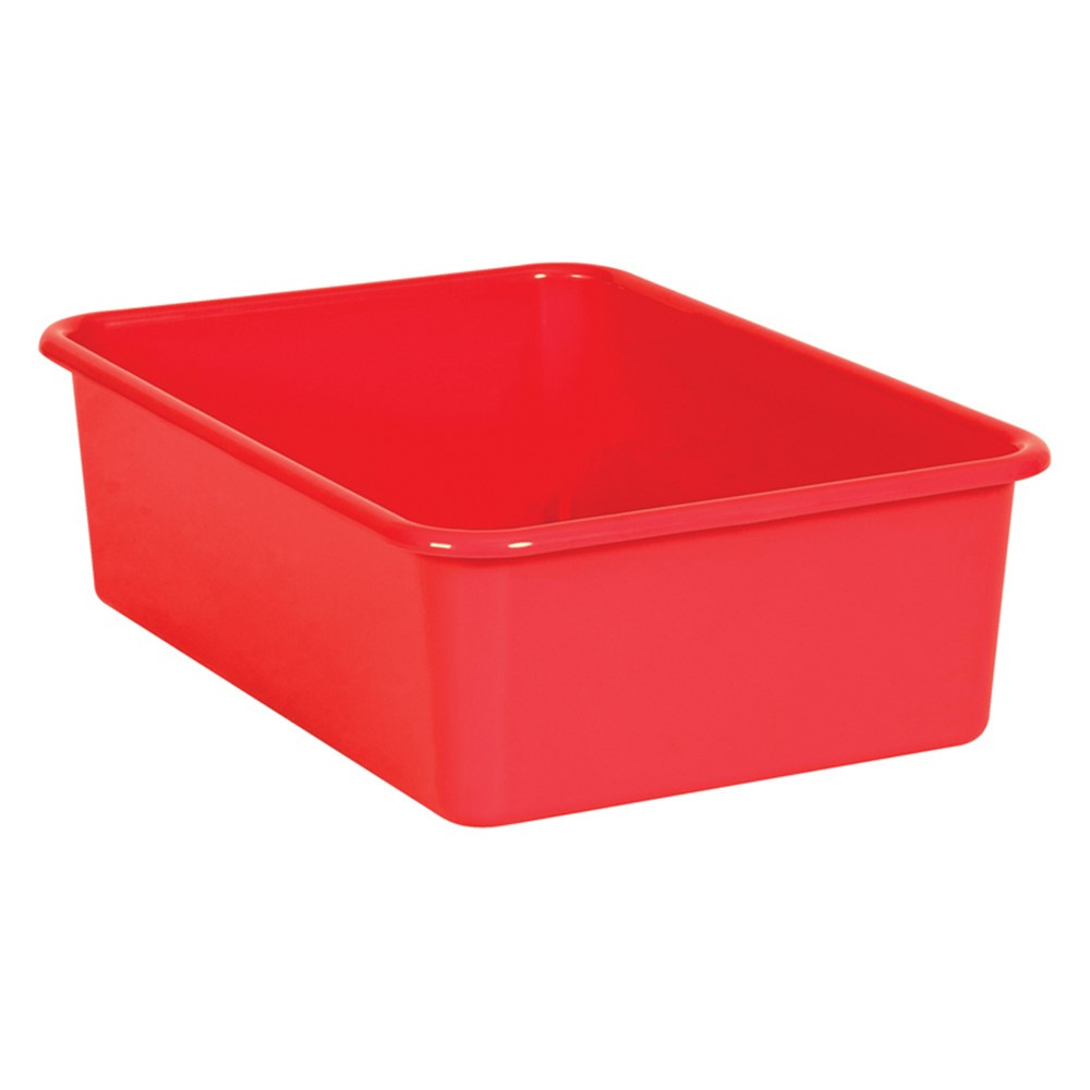 Teacher Created Resources TCR20404 Plastic Storage Bin Red - Large