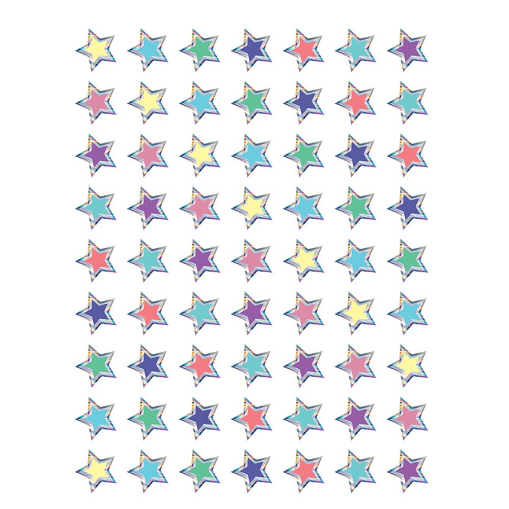Teacher Created Resources Colorful Stars Mini Stickers Iridescent