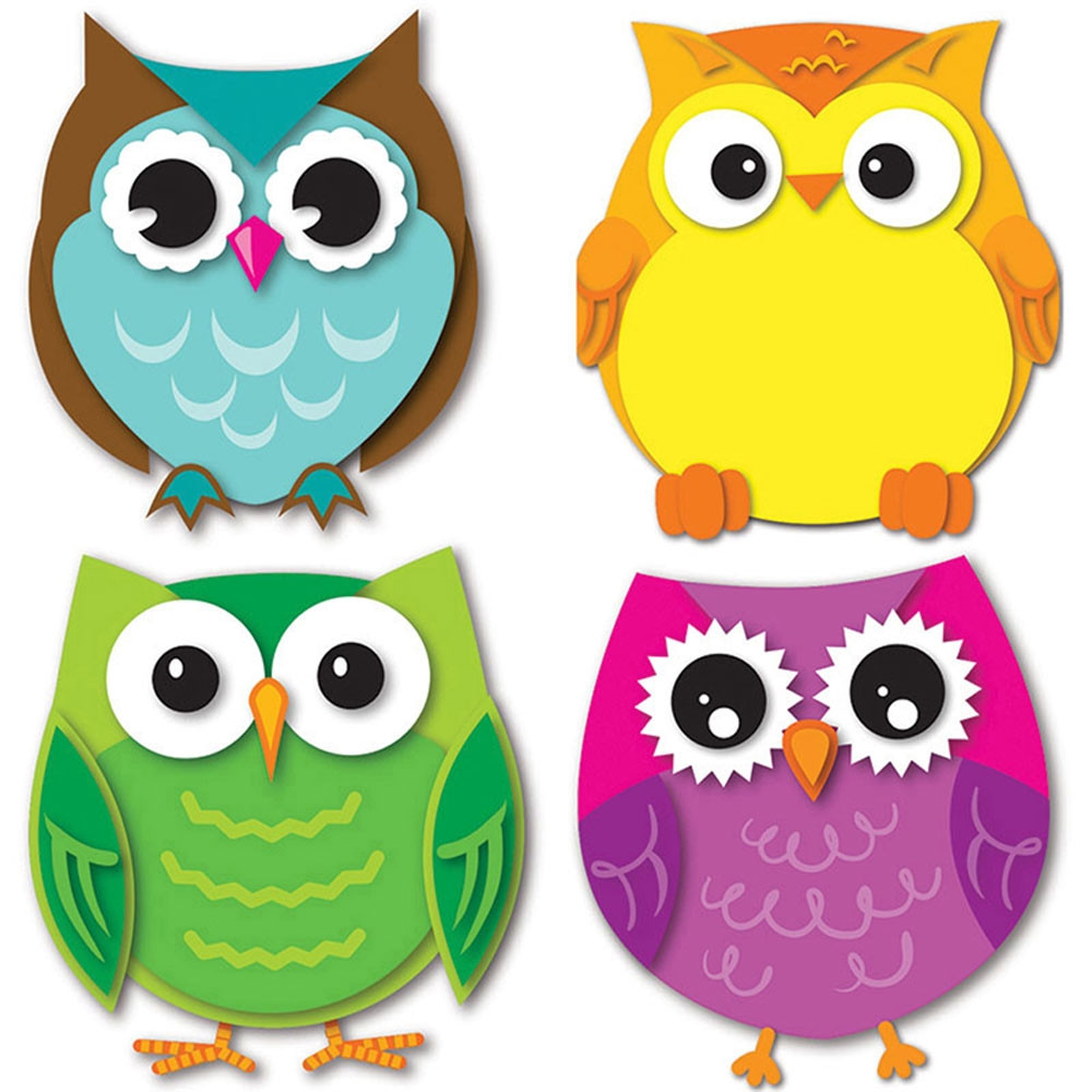 Colorful Owls Mini Cut Outs Cd 120195 Carson Dellosa Classroom