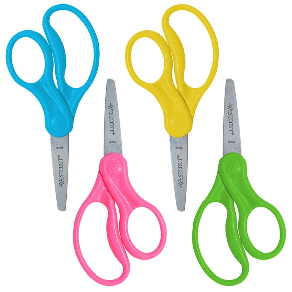 5" Hard Handle Kids Scissors, Pointed, Assorted Colors, Pack of 2 - ACM13132 | Acme United Corporation | Scissors