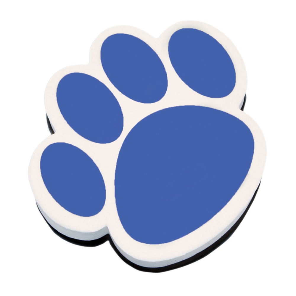 ASH10002 - Magnetic Whiteboard Eraser Blue Paw in Whiteboard Accessories