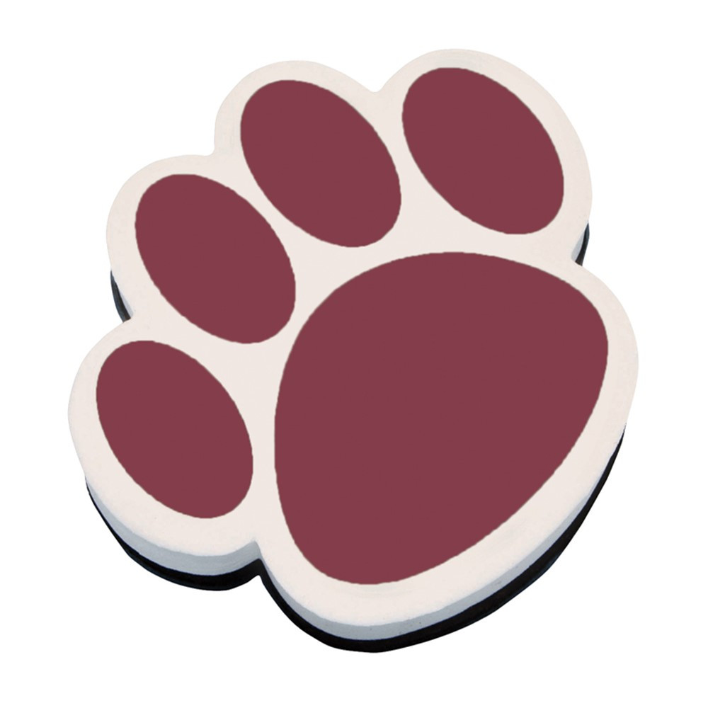 ASH10012 - Magnetic Whiteboard Eraser Maroon Paw in Whiteboard Accessories