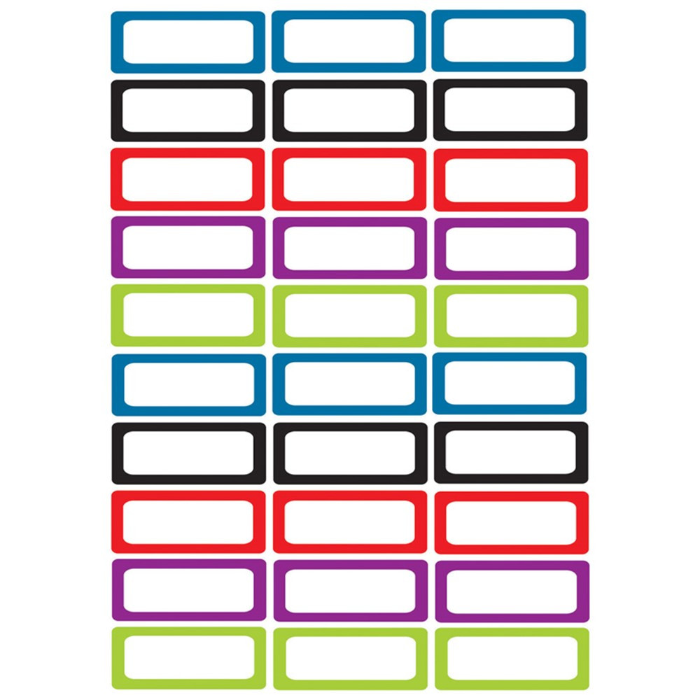 ASH10078 - Die Cut Magnets Assorted Solid Color Nameplates in Name Plates
