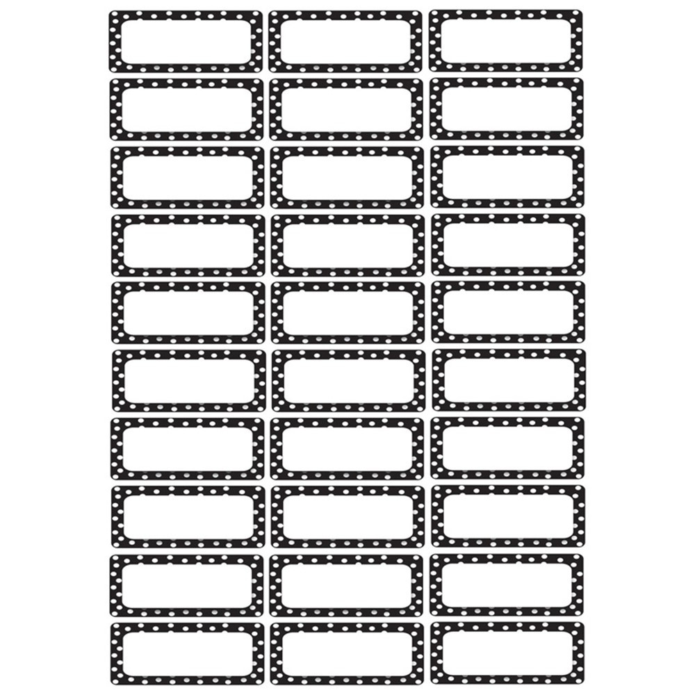 ASH10080 - Die Cut Magnets B/W Dots in Name Plates