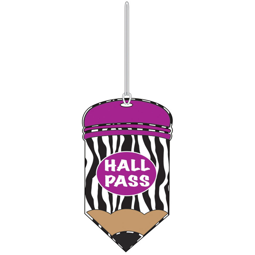 ASH10332 - Pencil Shaped Print Hall Pass in Hall Passes