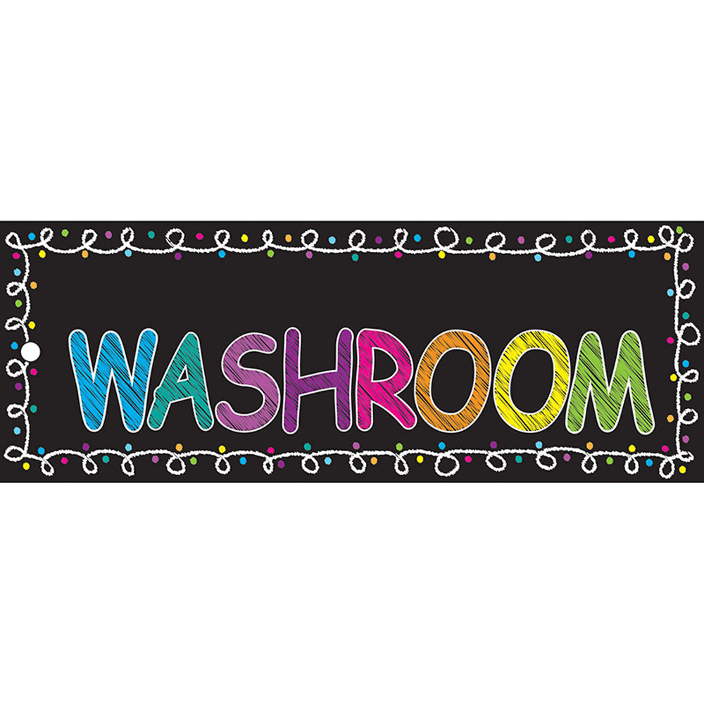 ASH10625 - Laminated Hall Pass Chalk Washroom in Hall Passes