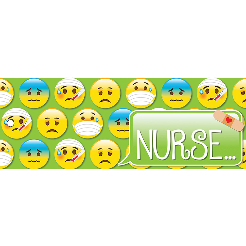 ASH10631 - Laminated Hall Pass Emoji Nurse in Hall Passes