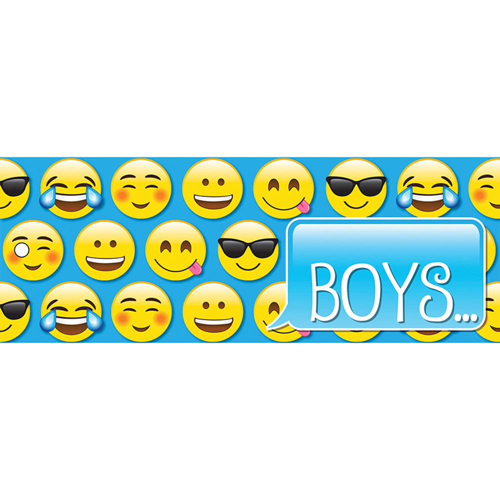 ASH10633 - Laminated Hall Pass Emoji Boys in Hall Passes