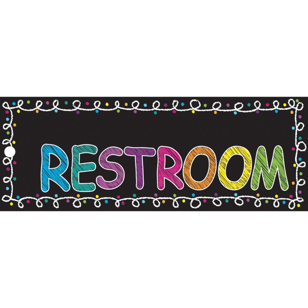 ASH10660 - Laminated Chalk Restroom Pass in General