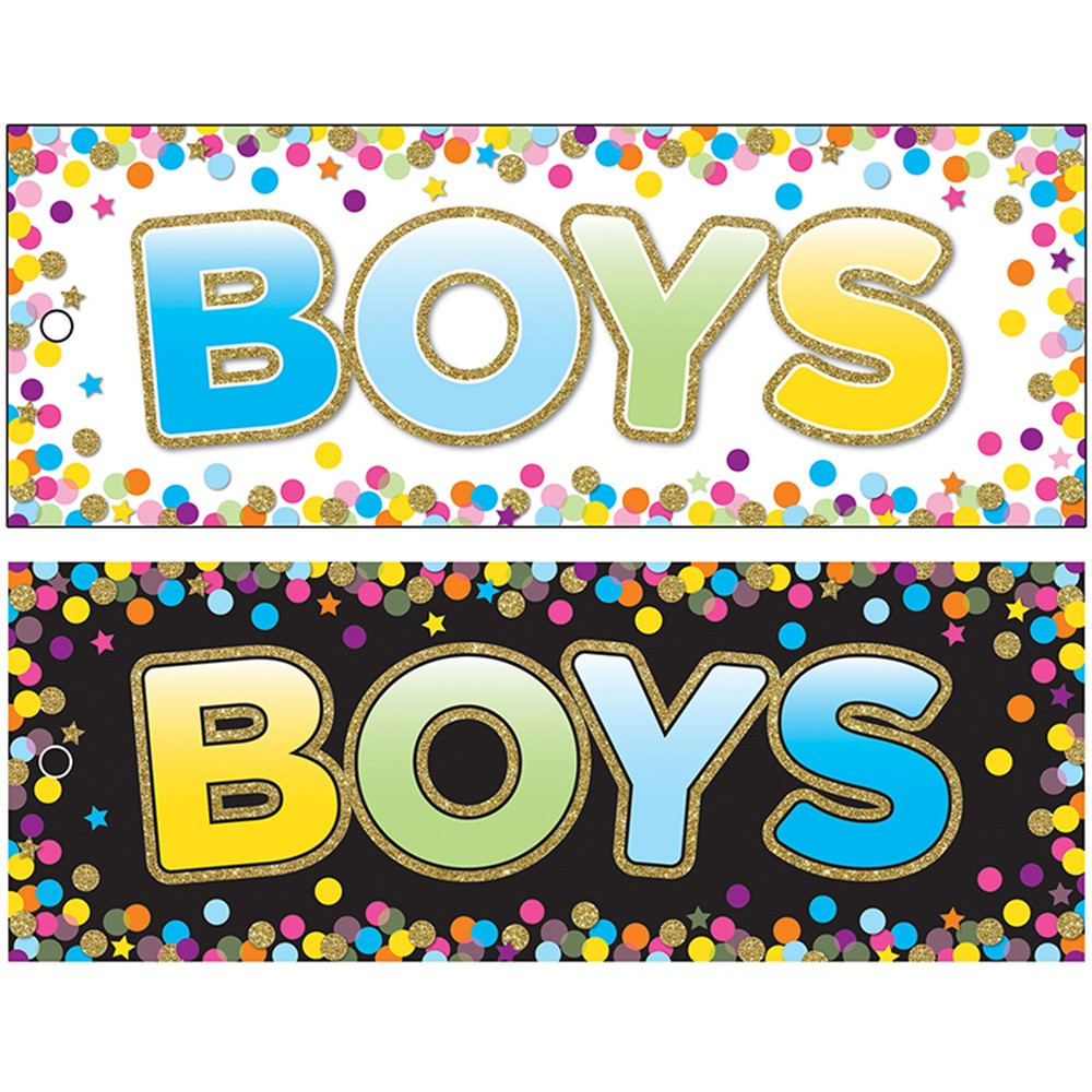 ASH10748 - Boys Pass 9 X 35 Confetti Laminated 2 Sided in Hall Passes