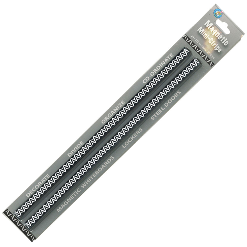 ASH11054 - Mini Magnetic Magi Strips Black Chevron in Whiteboard Accessories
