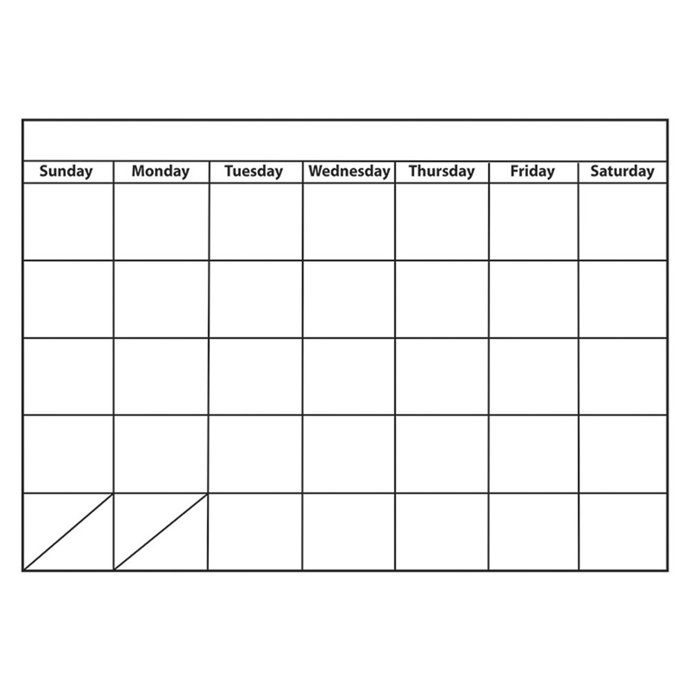 Big Monthly Calendar Chart, 12" x 15" ASH70001 Ashley
