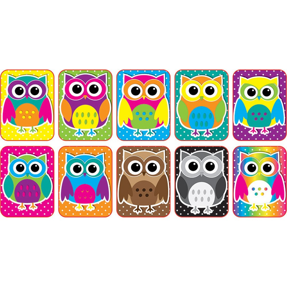 ASH78007 - Color Owls Mini Whiteboard Erasers Non Magnetic in General